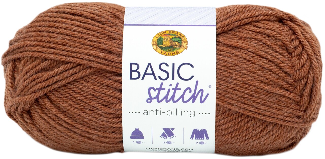 Lion Brand Basic Stitch Anti-Pilling Yarn-Russet Heather